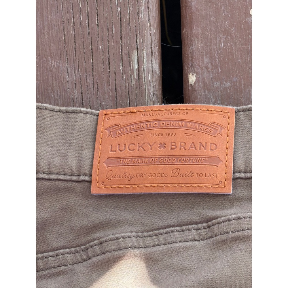 Lucky Brand 412 Athletic Slim Pants Mens 34x32 Brown Chino Trousers 7MB12628 - Picture 2 of 8